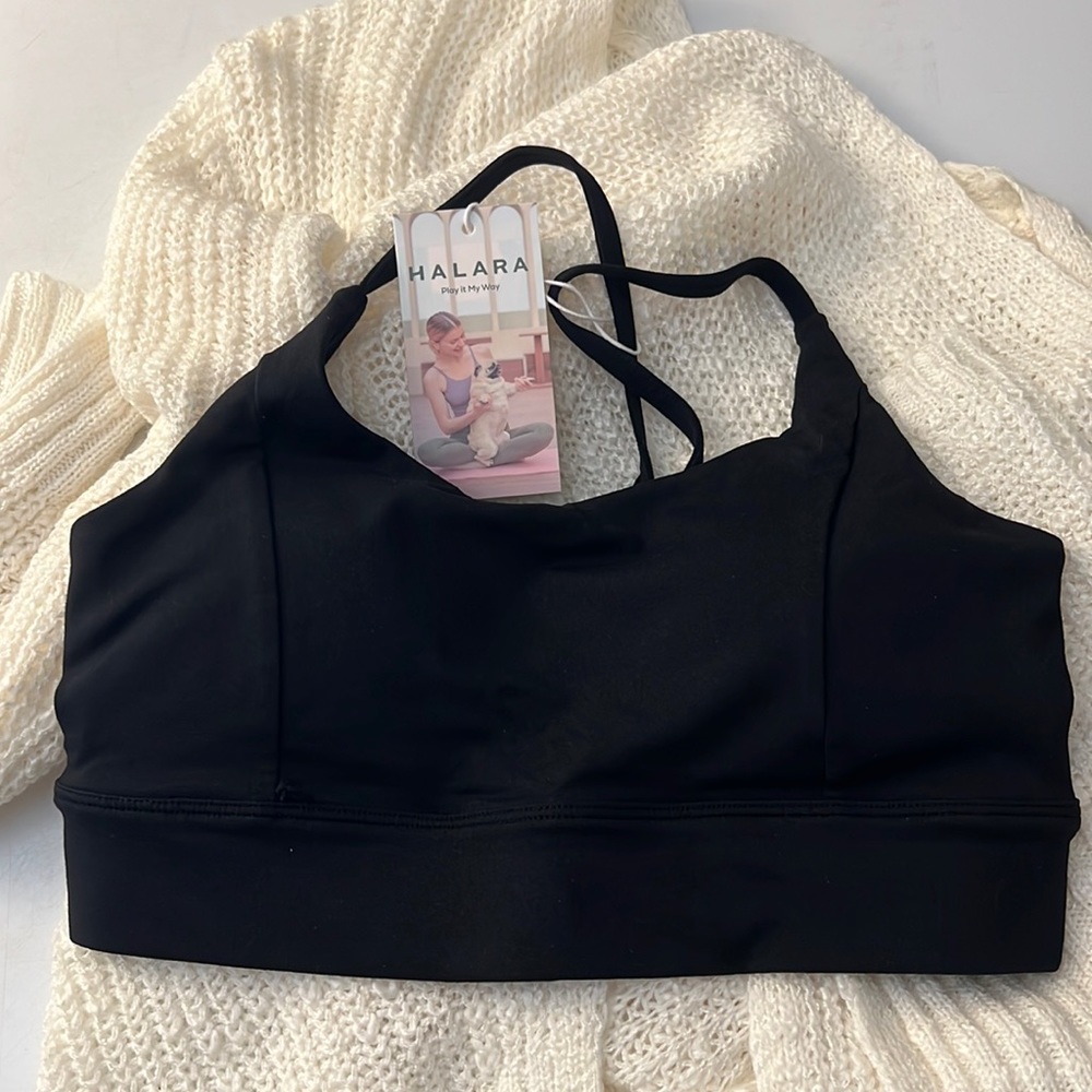 HALARA sports bra backless strappy wrap design